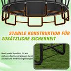 Outdoor Trampolin rund Ø228 cm mit Sprungtuch und Sicherheitszubehör verstärkte Stahlkonstruktion 27 Federn