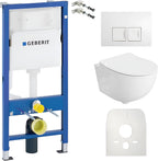 Vorwandelement WC Komplettset Dalia DALIA Wand Tiefspül WC spülrandlos Tornado Spülsystem Softclose Sitz Delta 25 112 cm Weiß
