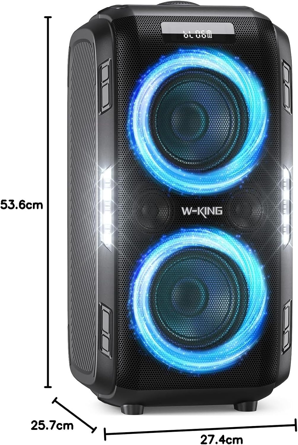 Bluetooth Lautsprecher T9 Pro Tragbarer Outdoor Lautsprecher 270W Stereo mit Bluetooth 5.3 USB TF AUX Mikrofonanschluss