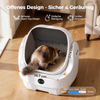 Automatische selbstreinigende Katzentoilette L mit App Steuerung Sensoren Geruchskontrolle 9 l Abfallbehälter für große Katzen