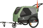 Hundeanhänger Fahrradanhänger Buggy Cruvado bis 45 kg faltbar Stahlrahmen Sicherheitsleine Reflektoren Universalkupplung