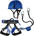 Klettersteig Set Attac Evo Toxo 3.0 Komplettset mit Helm Karabinern und Falldämpfer Einheitsgröße für Klettern
