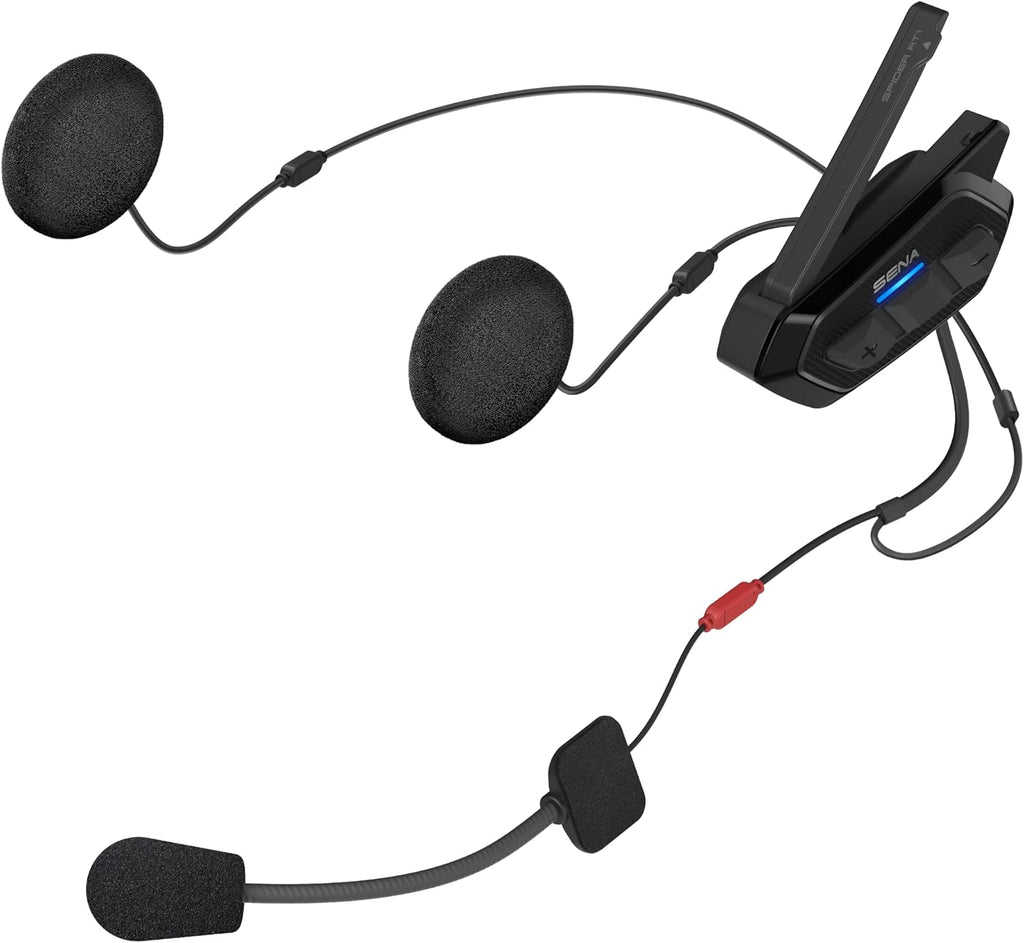Motorrad Mesh Kommunikationssystem SPIDER-RT1-01 Bluetooth 5.2 Mesh Intercom 8 km Reichweite Group Mesh bis 24 Fahrer kabellos