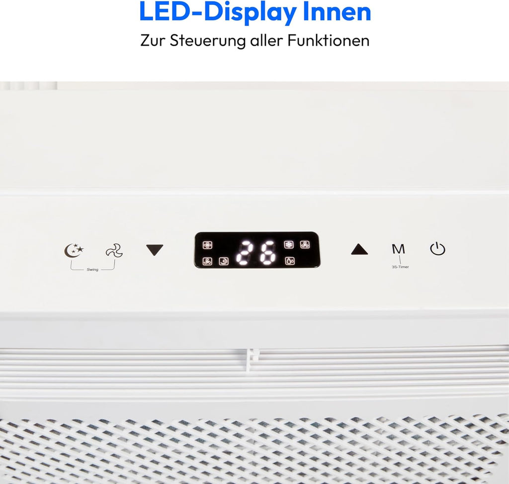 Split Klimaanlage Kühlen Entfeuchten Ventilieren P502 MD37735 5000 BTU für Wohnwagen Wohnmobil mit Montagekit