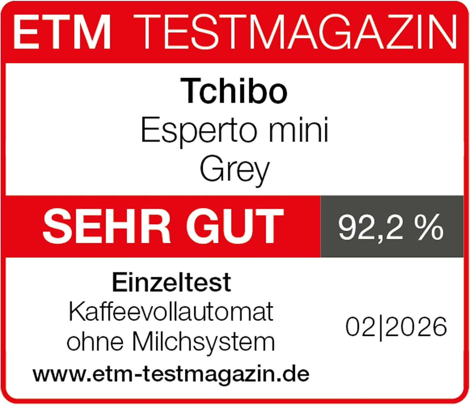 Kaffeevollautomat Esperto mini MSA23107 für Espresso und Caffè Crema 16 cm breit kompakt 1,1 L Bohnenbehälter