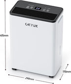 Elektrischer Luftentfeuchter 12L PD12R-03DE mit Digitalanzeige 2,5L Wassertank Timer und automatischer Abschaltung