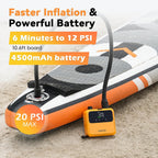Elektrische SUP Luftpumpe PULSE Pro D23PRO 20 PSI Akku Pumpe mit bürstenlosem Motor für Kajaks Boote Zelte