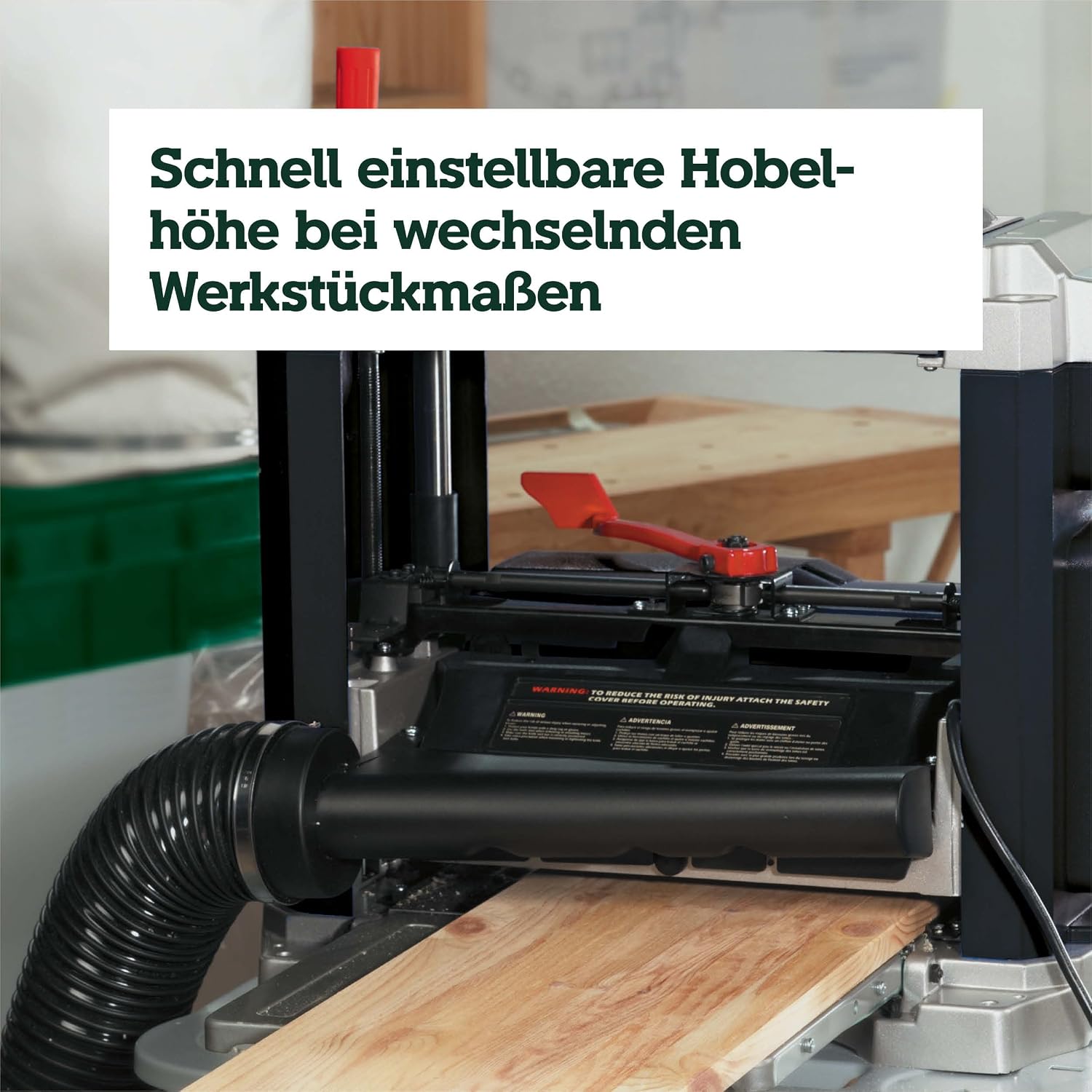Dickenhobel DH 330 0200033000 Hobelmaschine 1800 W 330 mm Schnittbreite stationärer Holzhobel kabelgebunden