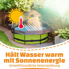 Poolabdeckung für Rundpools 12ft/360cm 30.80.12.70 PE Poolüberdachung Ø366 cm transparente Abdeckung mit robuster Konstruktion