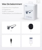 Knochenschall Open-Ear Kopfhörer S820 Bluetooth 5.3 Sport IP55 12 Std Wiedergabe USB-C Schnellladung Mikrofon