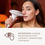 IPL Haarentfernungsgerät 7000 Series BRI921/00 IPL Gerät zur Haarentfernung mit 2 Aufsätzen für Körper und Gesicht für Zuhause