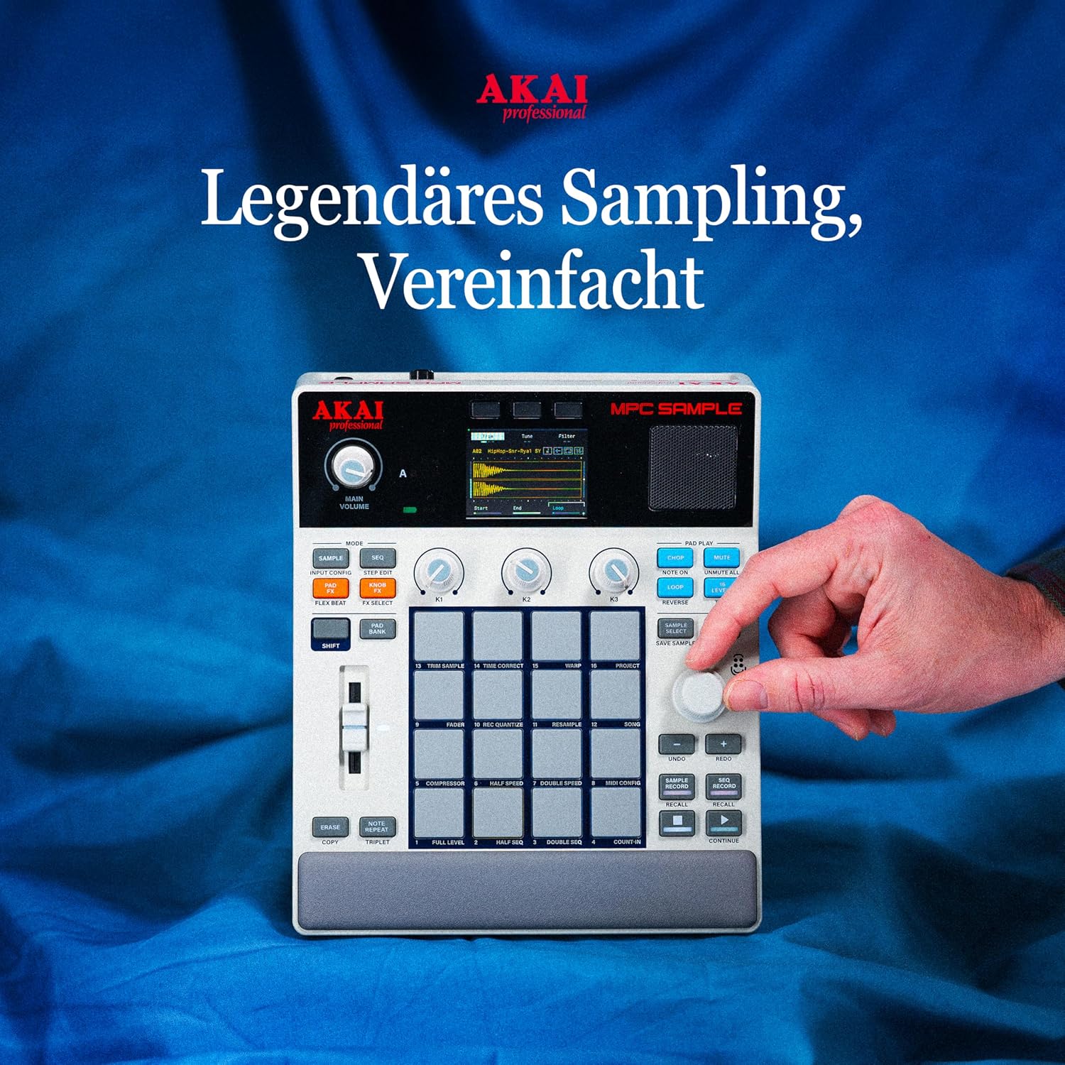 MPC Sample Sampler Sequenzer Effektprozessor MPCSAMPLE mit Akku USB-C Lautsprecher Mikrofon und 16 Pads