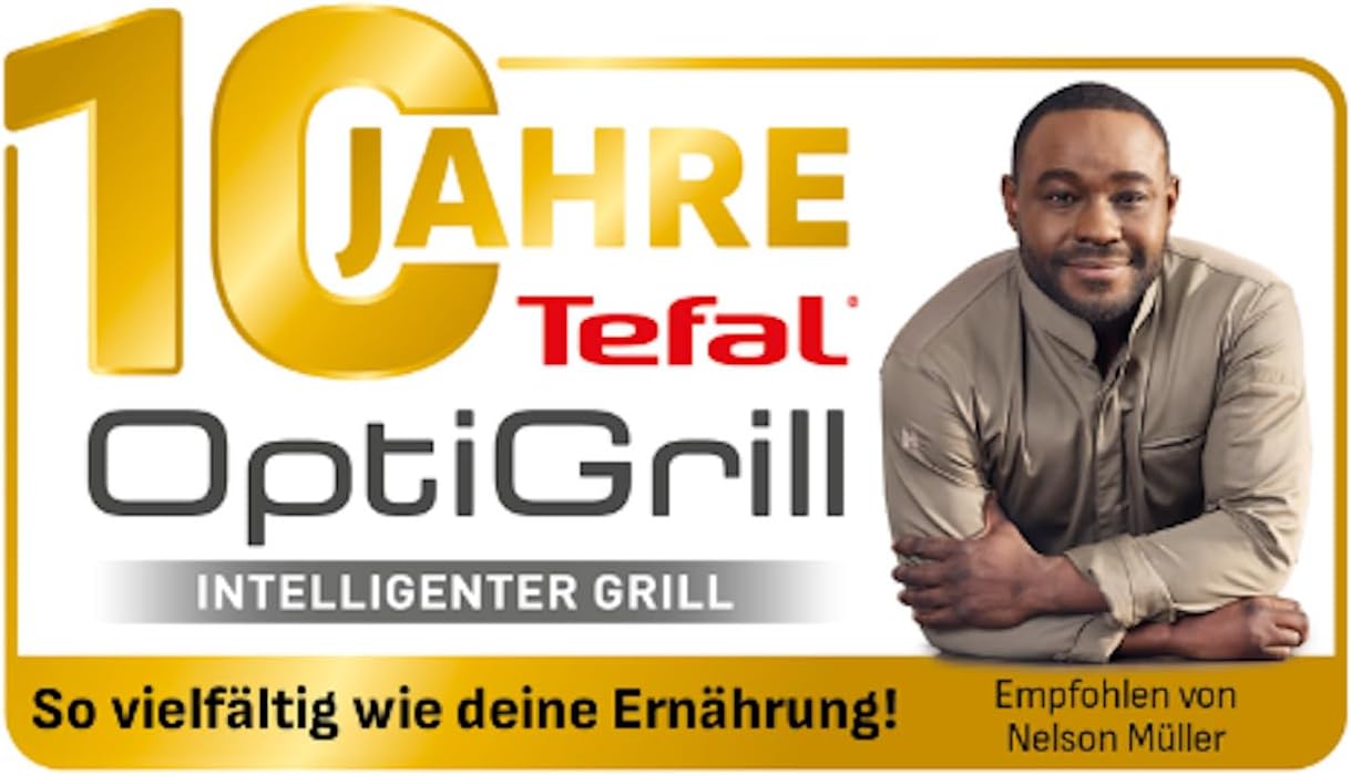 Kontaktgrill OptiGrill+ XL GC722D16 2000W mit 9 Grillprogrammen manueller Modus abnehmbaren Grillplatten und Garstufenanzeige