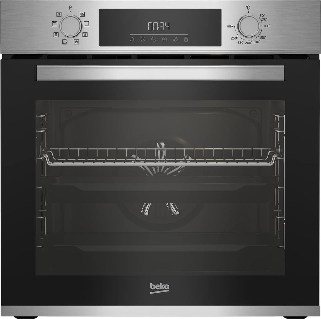 Einbau-Backofen BBIM12300X 60 cm mit 72 Liter Volumen Dampfreinigung 8 Heizarten Edelstahl Multifunktionsofen