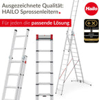 Aluminium Kombileiter 3-teilig ProfiLOT 9312-507 3x12 Sprossen 150 kg Tragkraft 9,01 m Arbeitshöhe