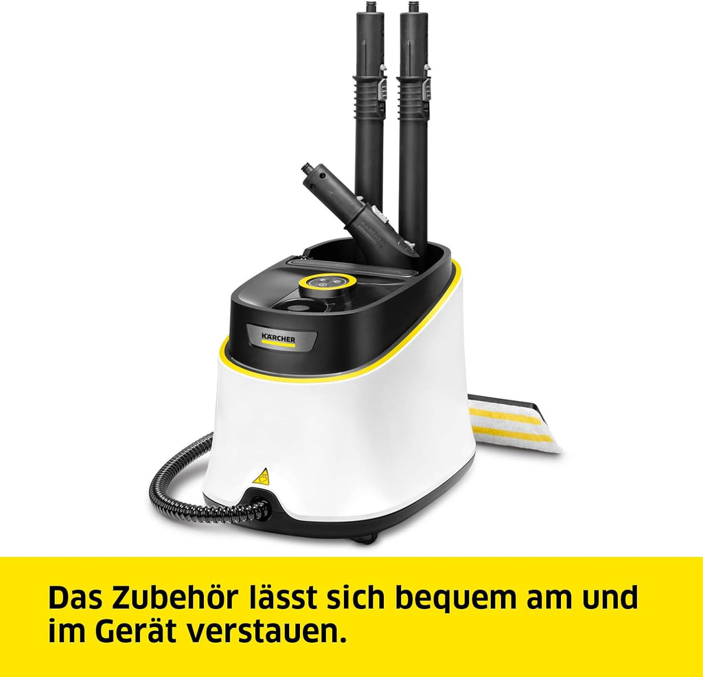 Dampfreiniger SC 3 Deluxe 1.513-430.0 mit 3,5 bar Dampfdruck 1900 W 1 l Tank EasyFix Bodenreinigungsset Düsen und Mikrofaserbezug
