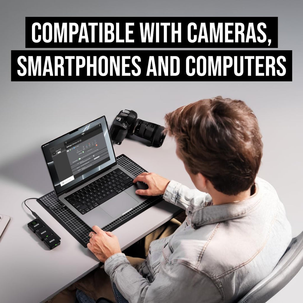 Kabelloses Mikrofon Wireless GO 3rd Gen mit 32-Bit Float Aufnahme 2,4 GHz Übertragung USB-C Anschluss und Ladehub Zubehör