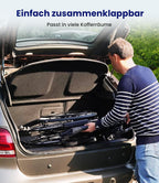 Faltbarer Rollstuhl U31 17kg bis 150kg Transportrollstuhl klappbar Selbstantrieb Doppelbremsen pannensichere Reifen Hellgrau