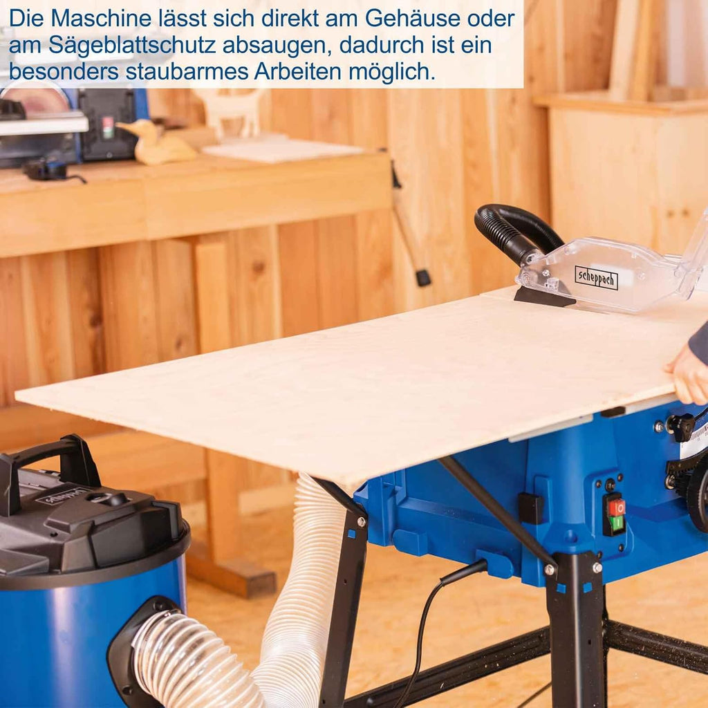 Tischkreissäge HS100S 2000W 230V mit 250mm Sägeblatt Schnitthöhe 85mm Tischverbreiterungen Untergestell