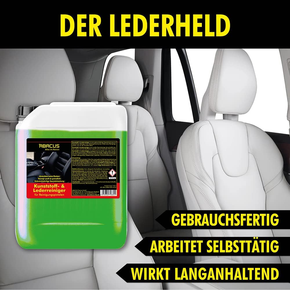 Reinigungspistole Z-020RS Set mit Polster Leder Reiniger 5L Kunststoff Reiniger Mikrofasertücher Auto Innenraum