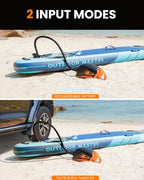 Elektrische SUP Pumpe Shark 3 Akku Luftpumpe 20 PSI 74Wh mit Auto-Off Funktion 8 Düsen Luftschlauch für SUP Boards