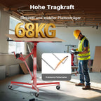 Plattenheber XXL 50790 Trockenbau Plattenlift 68 kg Arbeitshöhe 140-350 cm 1-Mann Montagehilfe 3 Rollen Feststellbremse