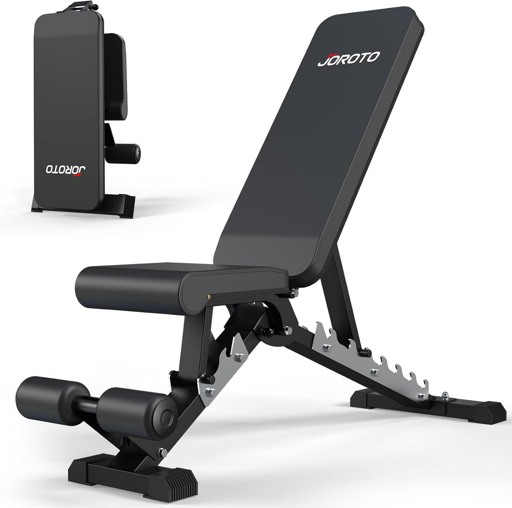 Verstellbare Hantelbank MD60 klappbare Trainingsbank Schrägbank Flachbank mit Stahlrahmen 360 kg Belastbarkeit