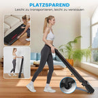 Walking Pad Laufband X390 klappbar mit 9% Steigung 1-12 km/h LCD Display App Steuerung Handlauf und Fernbedienung