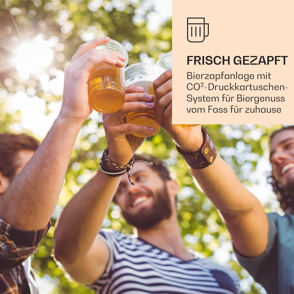 Bierzapfanlage mit Kühlung Skal 5 Liter Fass Zapfsystem integrierter Bierkühler 2-12 °C thermoelektrische Kühlung CO2 Drucksystem
