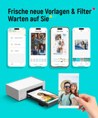 Fotodrucker DHP513 10x15 cm Farbsublimationsdrucker mit WLAN USB 300 DPI für Smartphone PC inklusive 100 Blatt Fotopapier