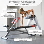 Verstellbare Hantelbank für Krafttraining Hyperextension Rückenstrecker Bauchtrainer Schrägbank Flachbank Modell FF-TB011384