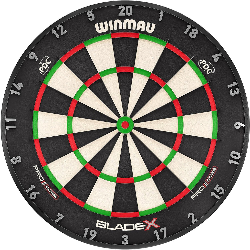Steeldart Dartscheibe Blade X 3061 Sisal Board mit Dual Core Technologie ultradünnem Drahtsystem und Dart Zubehör
