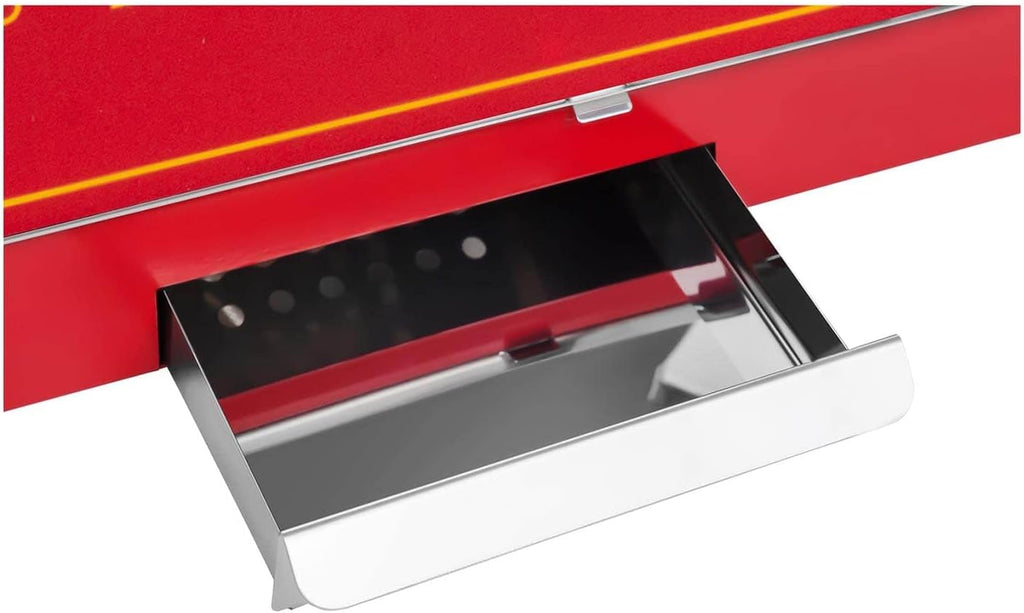 Popcornmaschine 1500W 5 kg/h Retro Design Rot Edelstahl Glas Aluminium kommerzielle Popcorn Maker Maschine