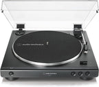 Vollautomatischer Plattenspieler AT-LP60X mit Riemenantrieb Stereo Analog 33 1/3 und 45 U/min Schwarz