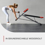 Verstellbare Hantelbank für Krafttraining Hyperextension Rückenstrecker Bauchtrainer Schrägbank Flachbank Modell FF-TB011384