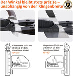 Messerschärfer 202H mit einstellbarem Winkel 10–35° 7-teiliges Schleifset mit Diamant und Wassersteinen