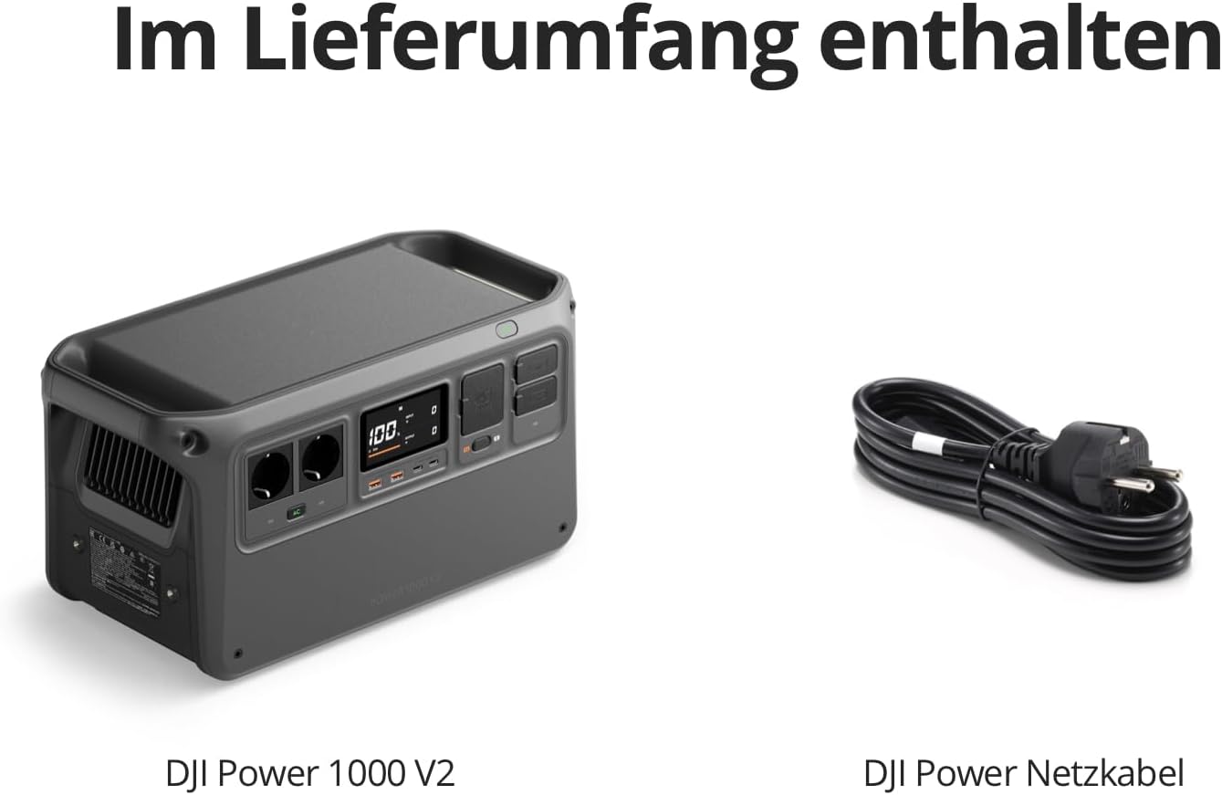 Tragbare Powerstation 1024Wh 2600W LiFePO4 Akku Solar Generator Schnellladung 37 Minuten 80 Prozent für Camping Haushalt Notstrom Wohnmobil