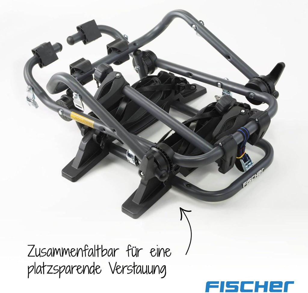 Heck Fahrradträger 10444 für 2 Fahrräder 12-29 Zoll bis 45 kg klappbar Stahl Rahmenhalter abschließbar