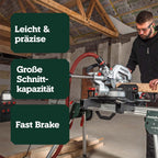 Kapp- und Gehrungssäge KGS 254 M 613254000 254 mm Sägeblatt Zugfunktion Precision Cut Line 1450 W 4500 U/min