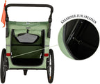 Hundeanhänger Fahrradanhänger Buggy Cruvado bis 45 kg faltbar Stahlrahmen Sicherheitsleine Reflektoren Universalkupplung