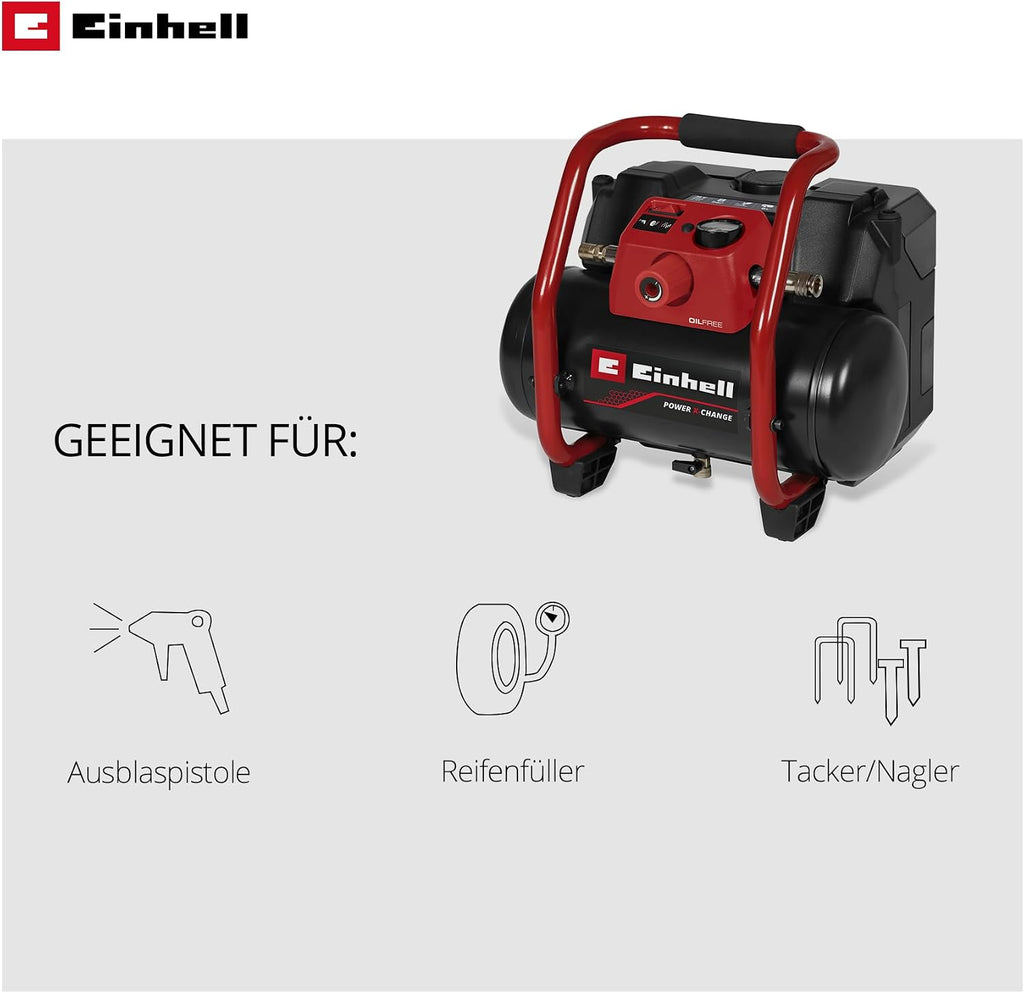 Akku Kompressor TE-AC 36/150 Li OF-Solo Power X-Change 36V 8 bar 6L Tank 150 l/min Ansaugleistung ohne Akku