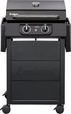 Elektrogrill eCRAVE 2 Grillwagen 2 Heizelemente 2 Zonen Grill mit Gussrost Garhaube Thermometer Stauraum