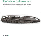 Hängesessel mit Gestell Korb Egg Schaukelstuhl Rattan Design Outdoor Indoor 150 kg Tragkraft Grau