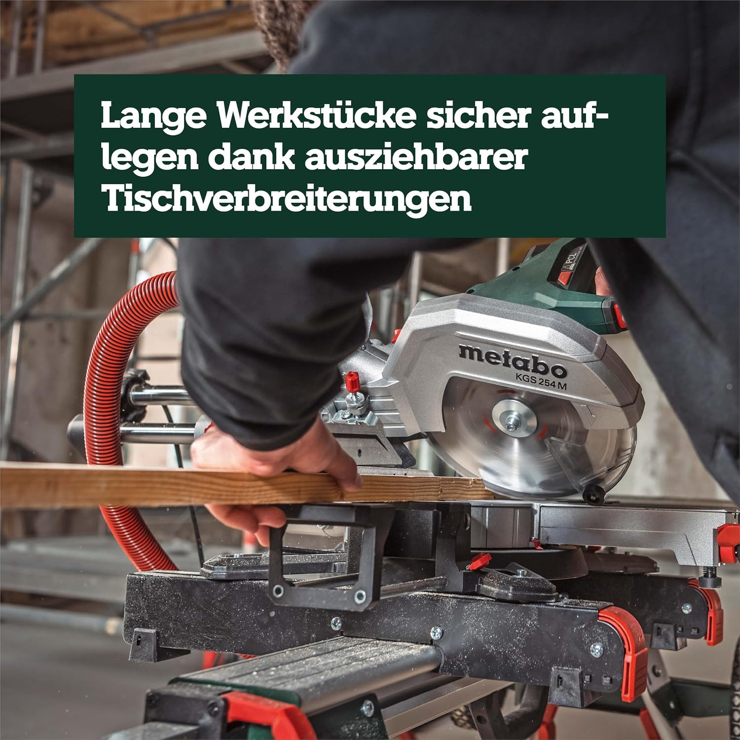 Kapp- und Gehrungssäge KGS 254 M 613254000 254 mm Sägeblatt Zugfunktion Precision Cut Line 1450 W 4500 U/min