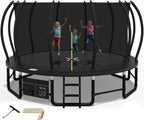 Outdoor Trampolin rund Ø228 cm mit Sprungtuch und Sicherheitszubehör verstärkte Stahlkonstruktion 27 Federn