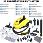 Dampfreiniger SW608-A 2000 W mit 1300 ml Wassertank 5 m Netzkabel Hochtemperatur-Dampfreinigung mit Reinigungszubehör