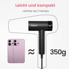 Ionen Haartrockner mit Hochgeschwindigkeitsmotor 110000 U/min 1600W mit Diffusor und 2 magnetischen Düsen