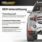OBD2 Bluetooth Diagnosegerät Fehlercode Ausleser MX+ MX201 iPhone Android Windows Fahrzeugdiagnose Scanner