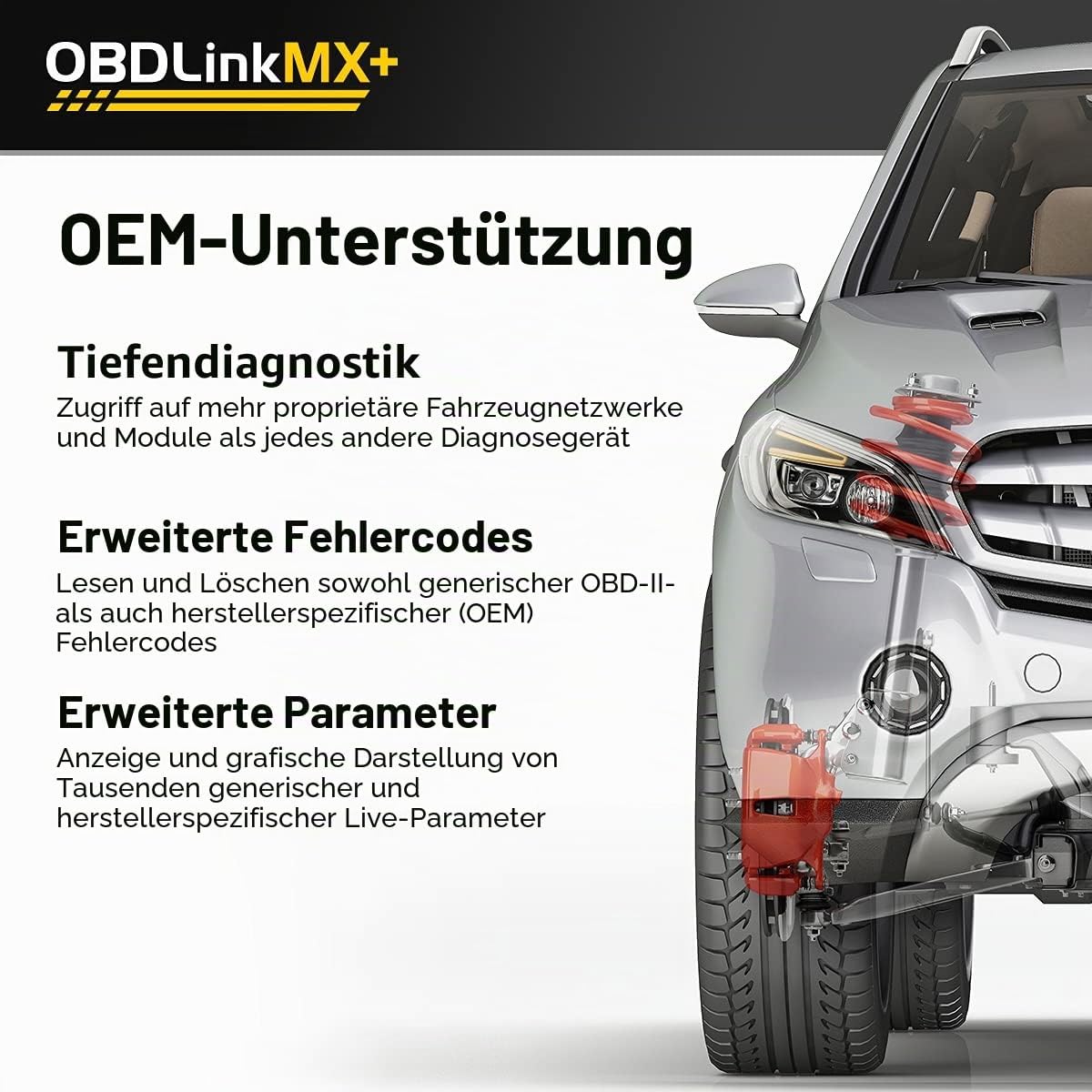 OBD2 Bluetooth Diagnosegerät Fehlercode Ausleser MX+ MX201 iPhone Android Windows Fahrzeugdiagnose Scanner