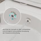 Dusch WC Hänge WC spülrandlos Bidet Funktion HB-L01U-GE integrierte Düse Kalt Warm Wasser Wandmontage 49x36x36 cm